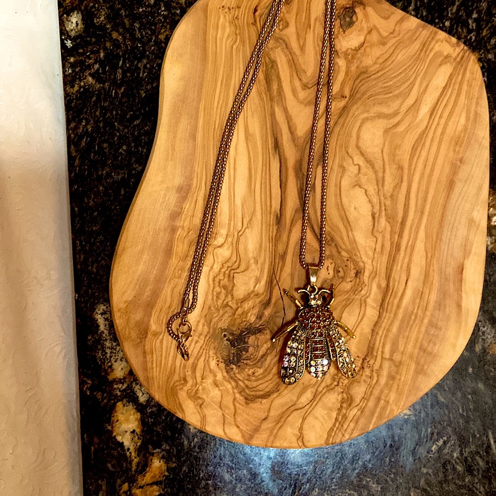 Bejeweled Bug pendant with matching chain
